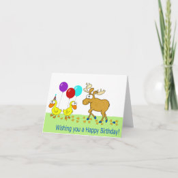 Happy Birthday Duck Duck Moose  Card
