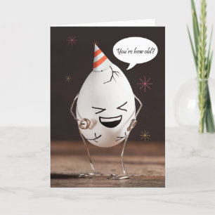 Happy Birthday Egg Cracking Up About Age Humour Holiday Card
