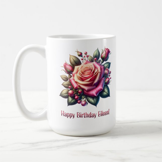 Happy Birthday Eileen Coffee Mug (Left)