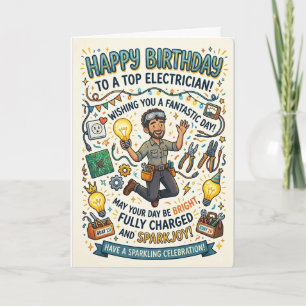 Happy Birthday Electrician Card