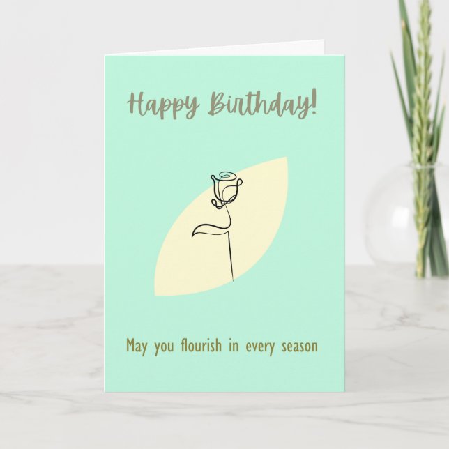 Happy Birthday Elegance Card (Front)