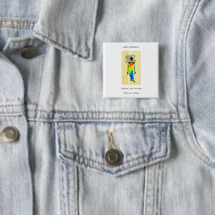 Happy Birthday, Elegant and Stylish Woman 15 Cm Square Badge