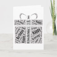 Happy Birthday Elegant Fun Card Word Art