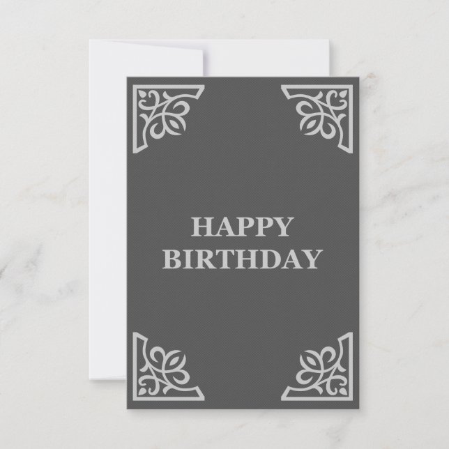 happy birthday (elegantGreys) (Front)