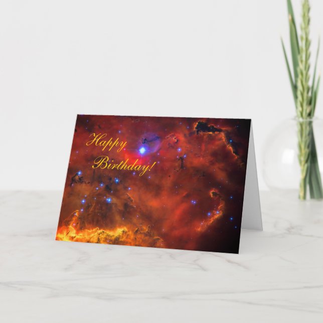 Happy Birthday - Emission Nebula in Puppis Card (Front)