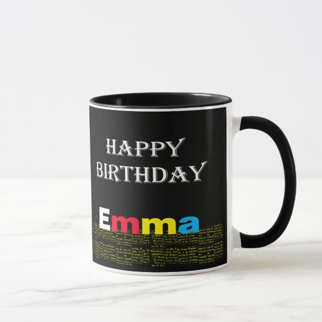 Happy birthday Emma Mug (Right)