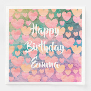Happy Birthday #Emma party napkins by DAL