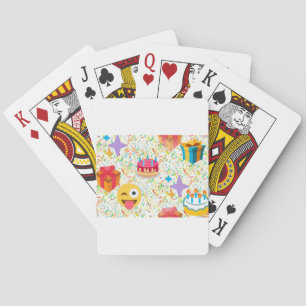 happy birthday emoji playing cards