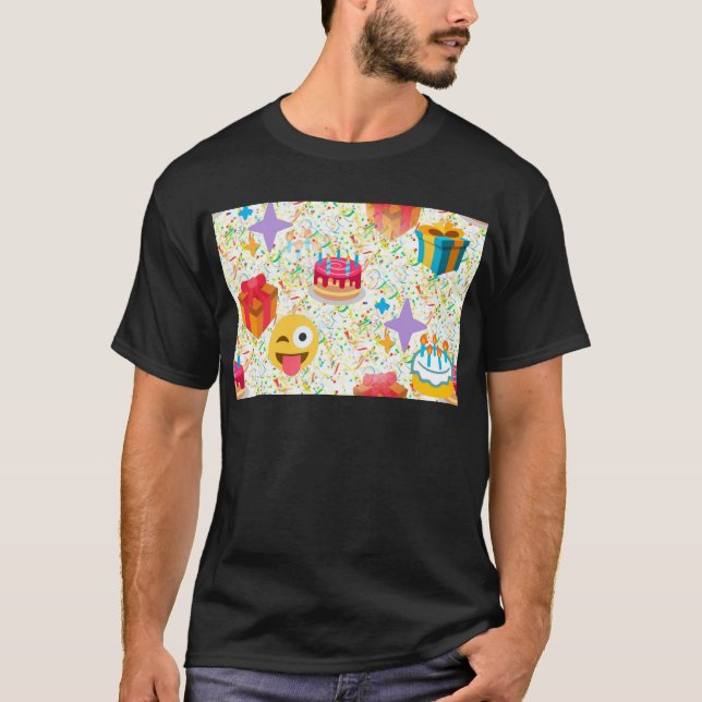happy birthday emoji T-Shirt (Front)