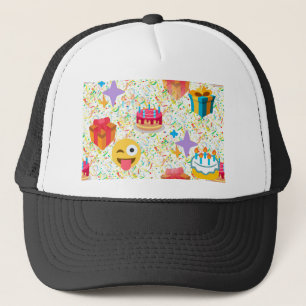 happy birthday emoji trucker hat
