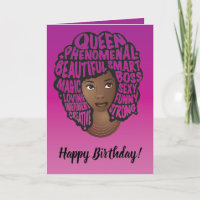 Happy Birthday, Encouraging Black Women, Magenta