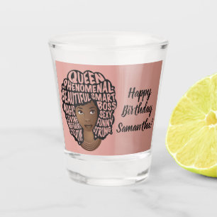 Happy Birthday, Encouraging Women, Pink Shot Glass