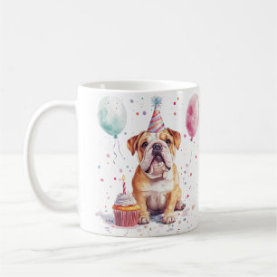 Happy Birthday English Bulldog Coffee Mug