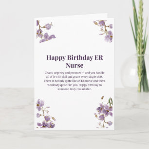 Happy Birthday ER Nurse Card