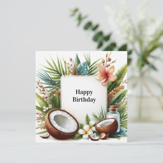 happy birthday exotic card  (Standing Front)