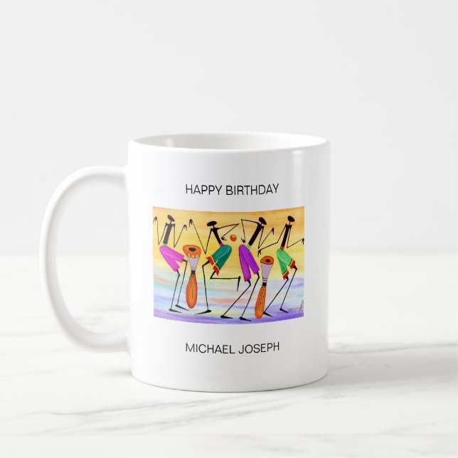 Happy Birthday, Expressing Happiness  Coffee Mug (Left)