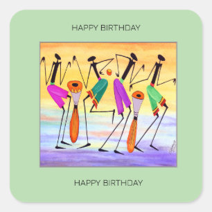 Happy Birthday, Expressing Joy and Happiness Square Sticker