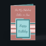 Happy Birthday fabulous sister-in-law pink Card<br><div class="desc">Personalise this birthday greeting card for your fabulous sister-in-law / or for someone else.
Designed in green,  dark and light pink.
This card is the perfect way to celebrate your fabulous sister-in-law's birthday.</div>
