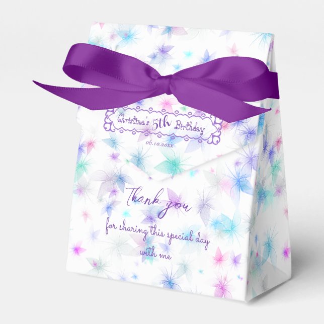 Happy Birthday Fairy 01 Favour Box (Front Side)