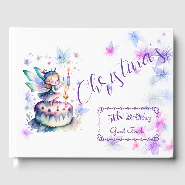 Happy Birthday Fairy 01 Guest Book (Front)