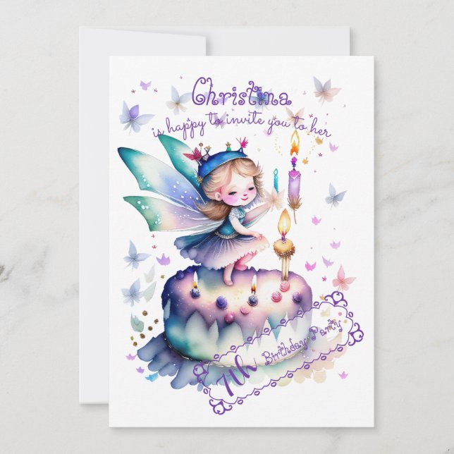 Happy Birthday Fairy 01 Invitation (Front)