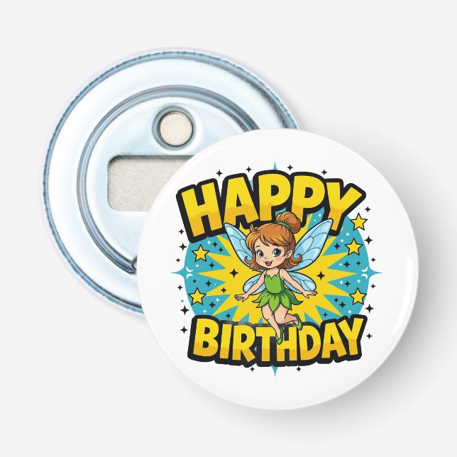 Happy Birthday Fairy Bottle Opener (Front)