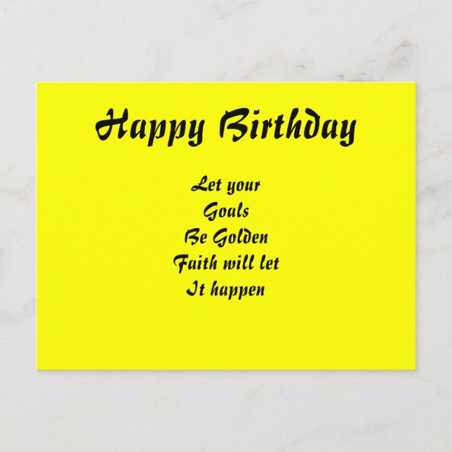 Happy birthday  faith postcards (Front)