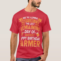 Happy Birthday Farmer Party Funny Farming Tractor
