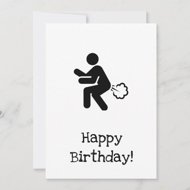Happy Birthday Fart Card- hope it's a real GAS! Card (Front)