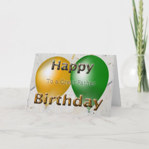 Happy Birthday Father Balloons Card