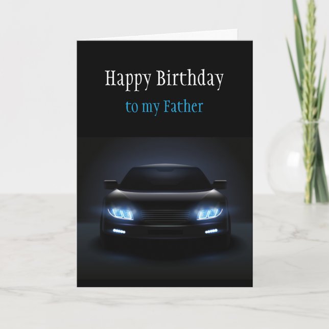 Happy Birthday Father New Car Exciting  Card (Front)