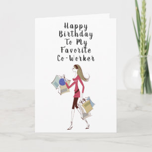 HAPPY BIRTHDAY *FAVORITE CO-WORKER" CARD