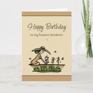 Happy Birthday Favourite Gardener Fun  Card