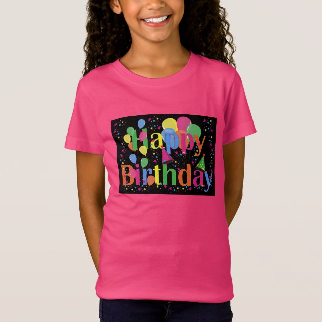 Happy Birthday, festive birthday celebration T-Shirt (Front)