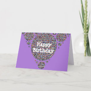 Happy Birthday Festive Colourful Glitter Confetti Card