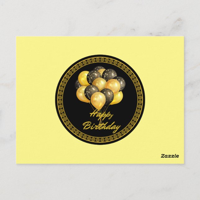 Happy Birthday, festive, Postcard (Back)