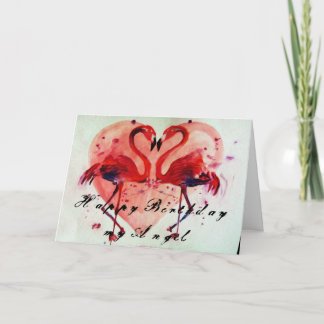 Happy Birthday - Flamingo Grußkarte/greeting card