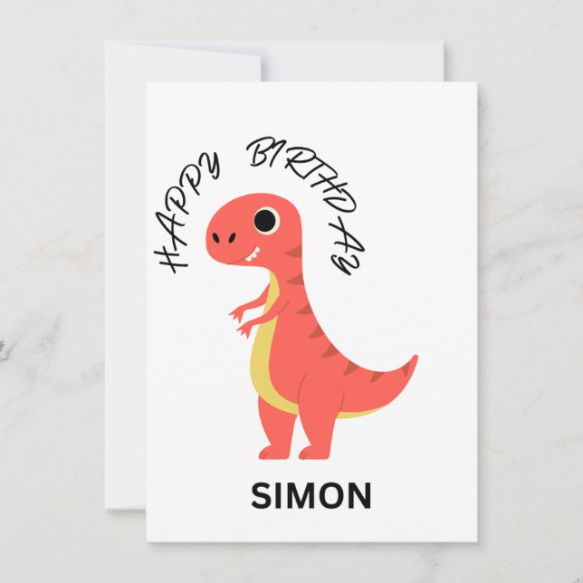 HAPPY BIRTHDAY Flat Card (Front)