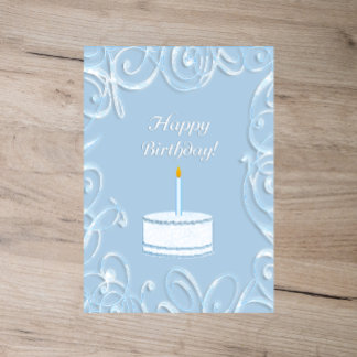 Happy Birthday Flat Greeting Card