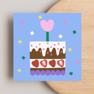 HAPPY BIRTHDAY Flat Note Card