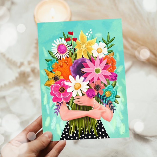 Happy Birthday Floral Bouquet Woman Mum Mother Card (Creator Uploaded)