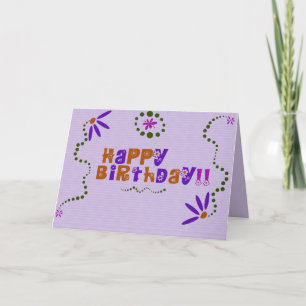 Happy Birthday Floral Card