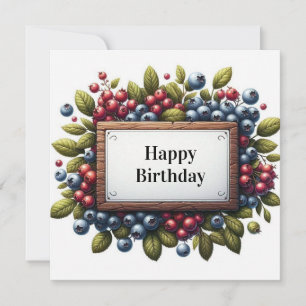 happy birthday floral card