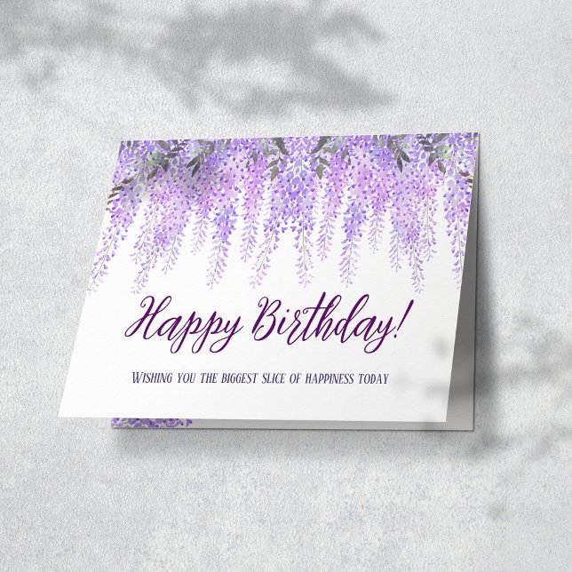 Happy Birthday Floral Folded Holiday Card (Creator Uploaded)