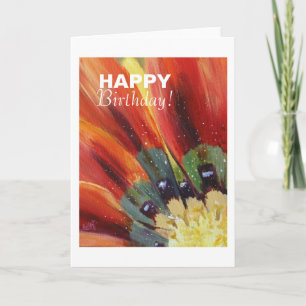 Happy Birthday Floral Postcard