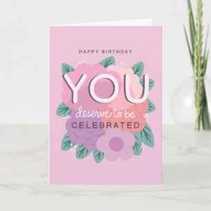 Happy Birthday Flower Bouquet Celebration Card