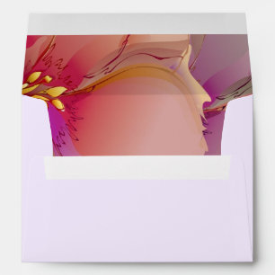 Happy Birthday. Flower Painting Custom Envelopes