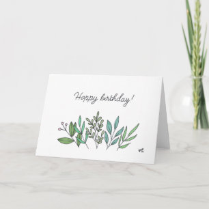 Happy Birthday Flowers 6 Card