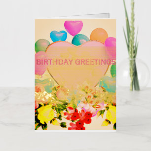 Happy Birthday Folded Foil Greeting Card