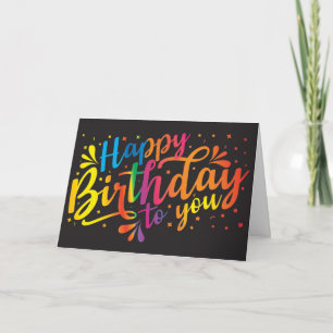 Happy Birthday Folded Greeting Card